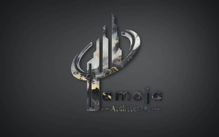 Logo Pamoja Architectes sur différents matériaux