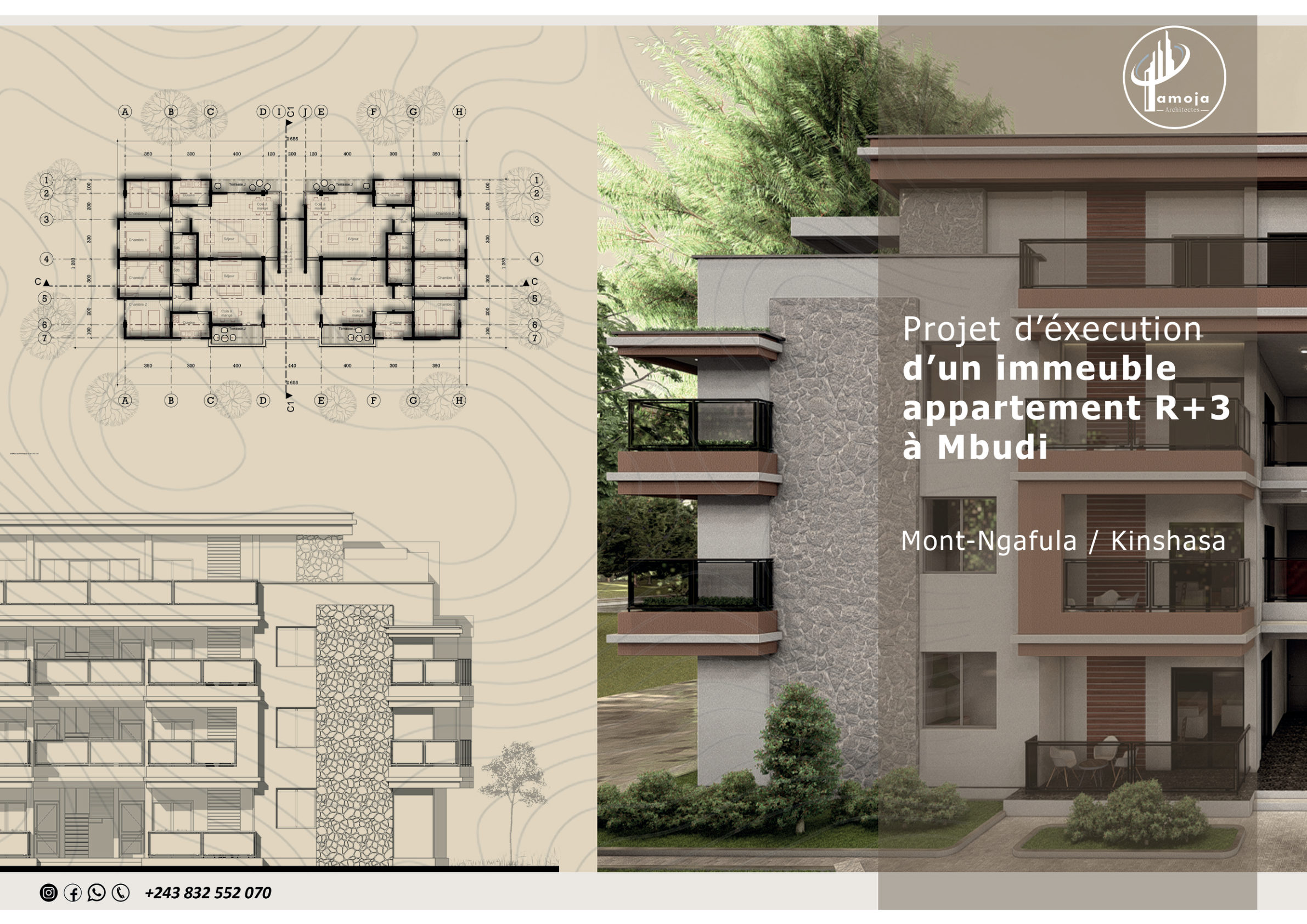 Immeuble d’appartements R+3 à Mbudi