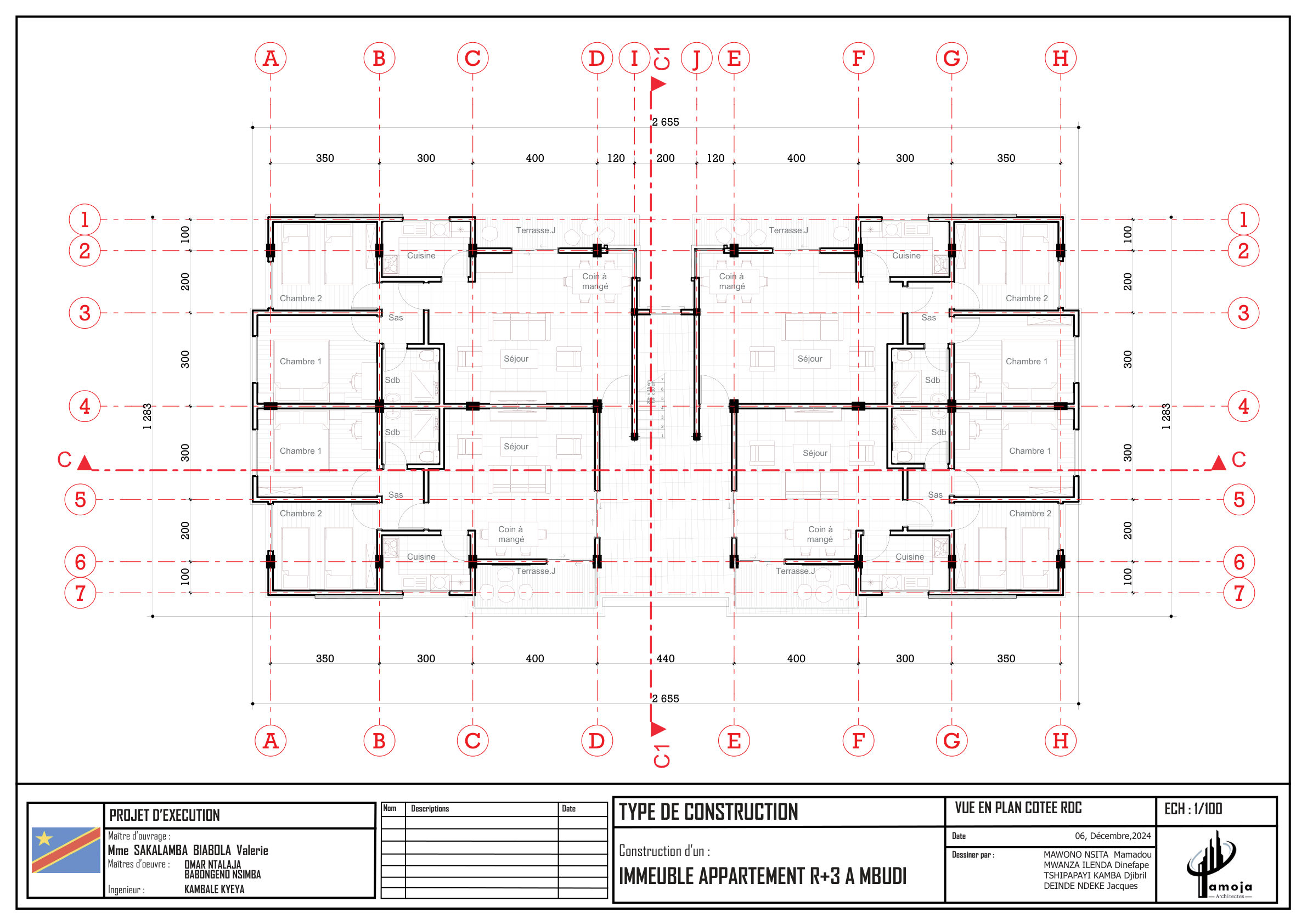 Page 3 — Projet immeuble appartement R+3 à Mbudi