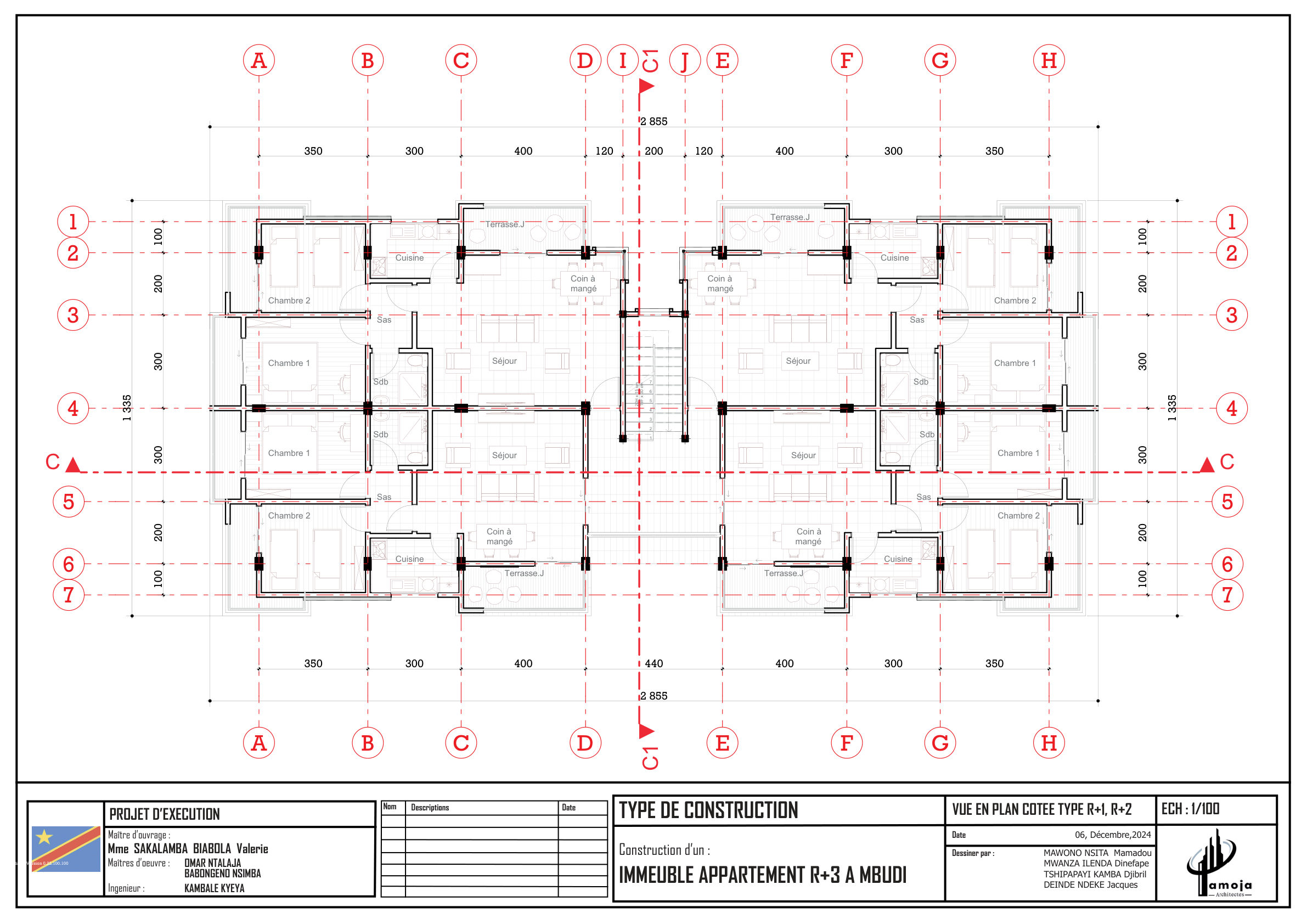 Page 4 — Projet immeuble appartement R+3 à Mbudi