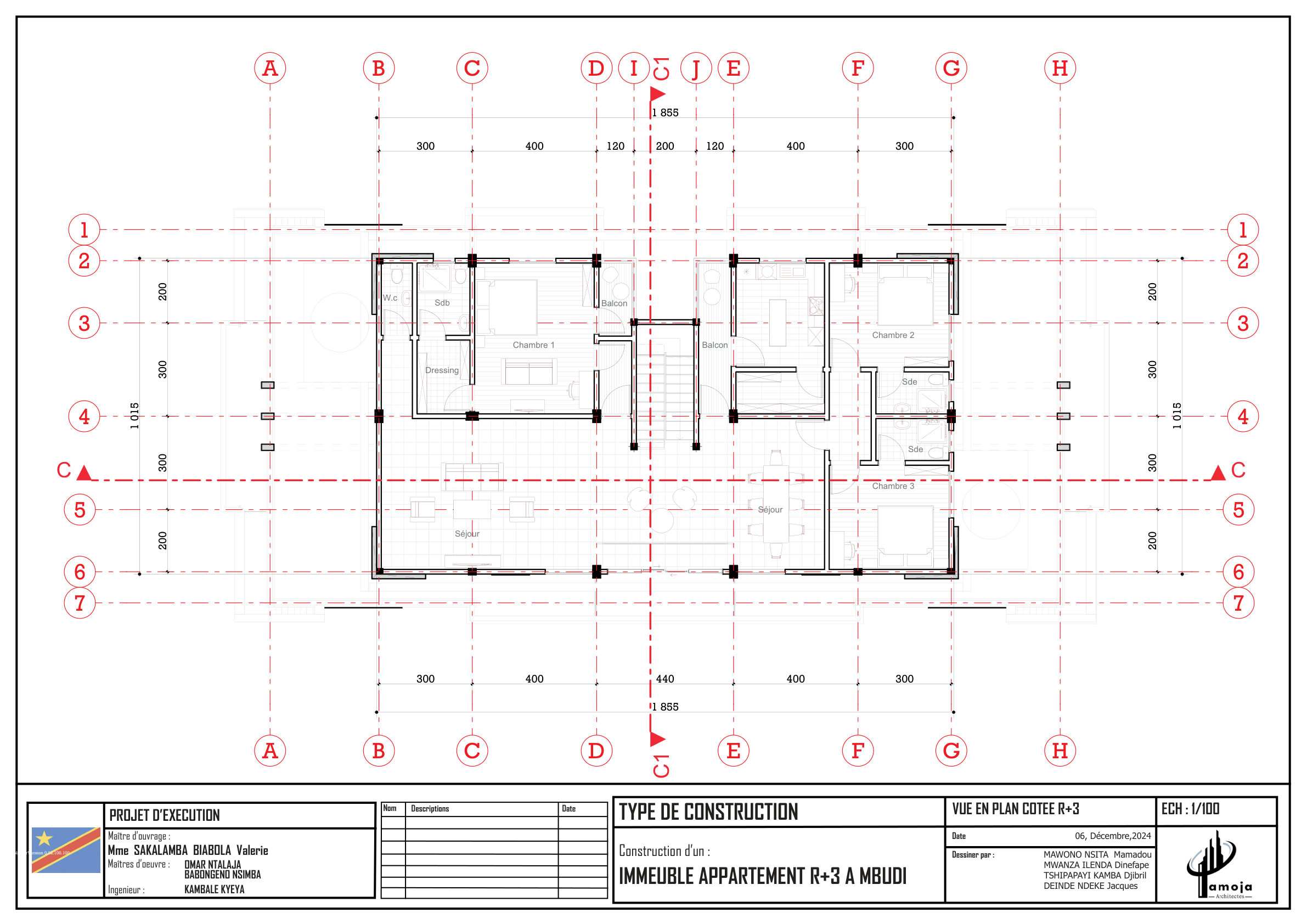 Page 5 — Projet immeuble appartement R+3 à Mbudi