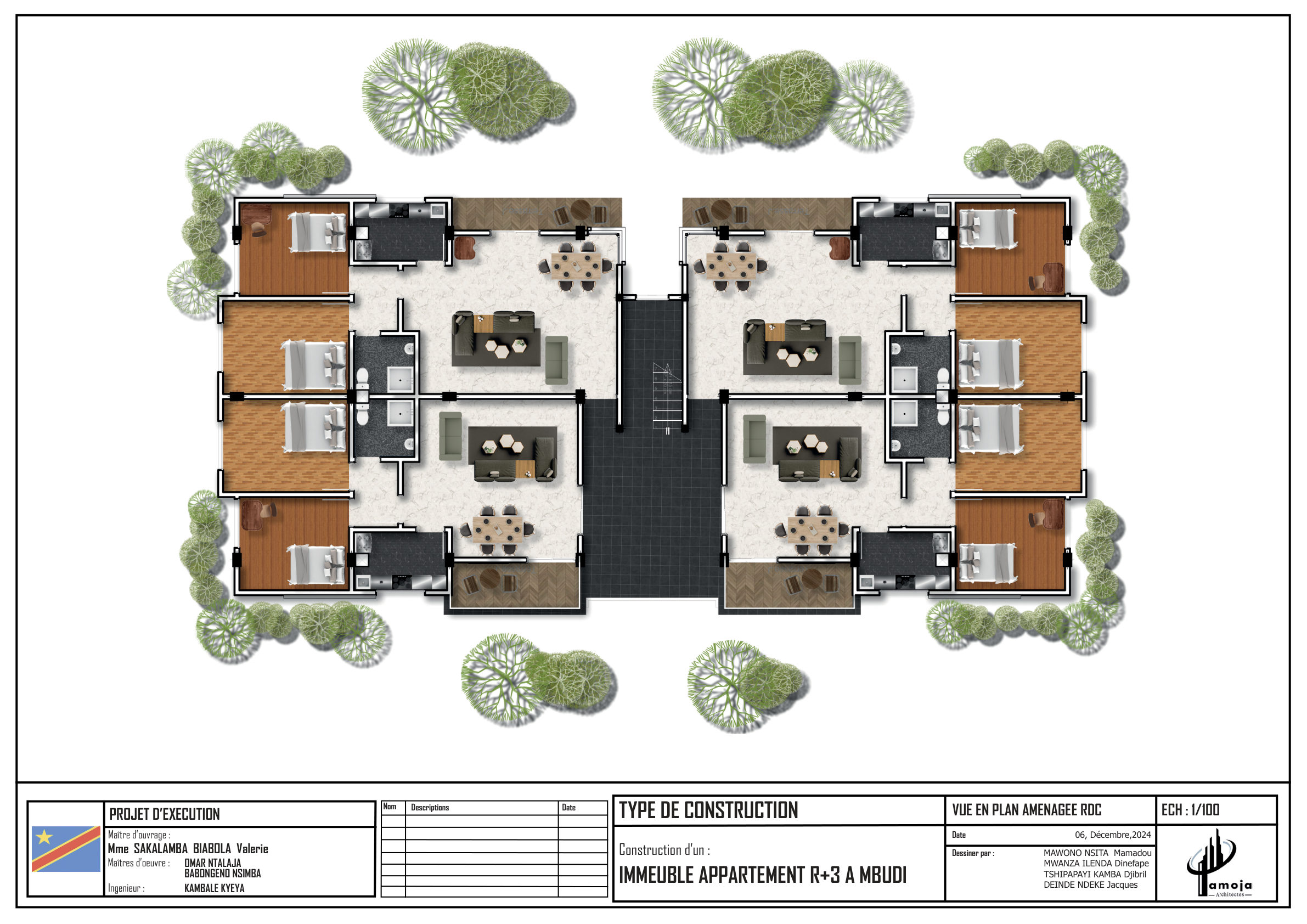 Page 6 — Projet immeuble appartement R+3 à Mbudi