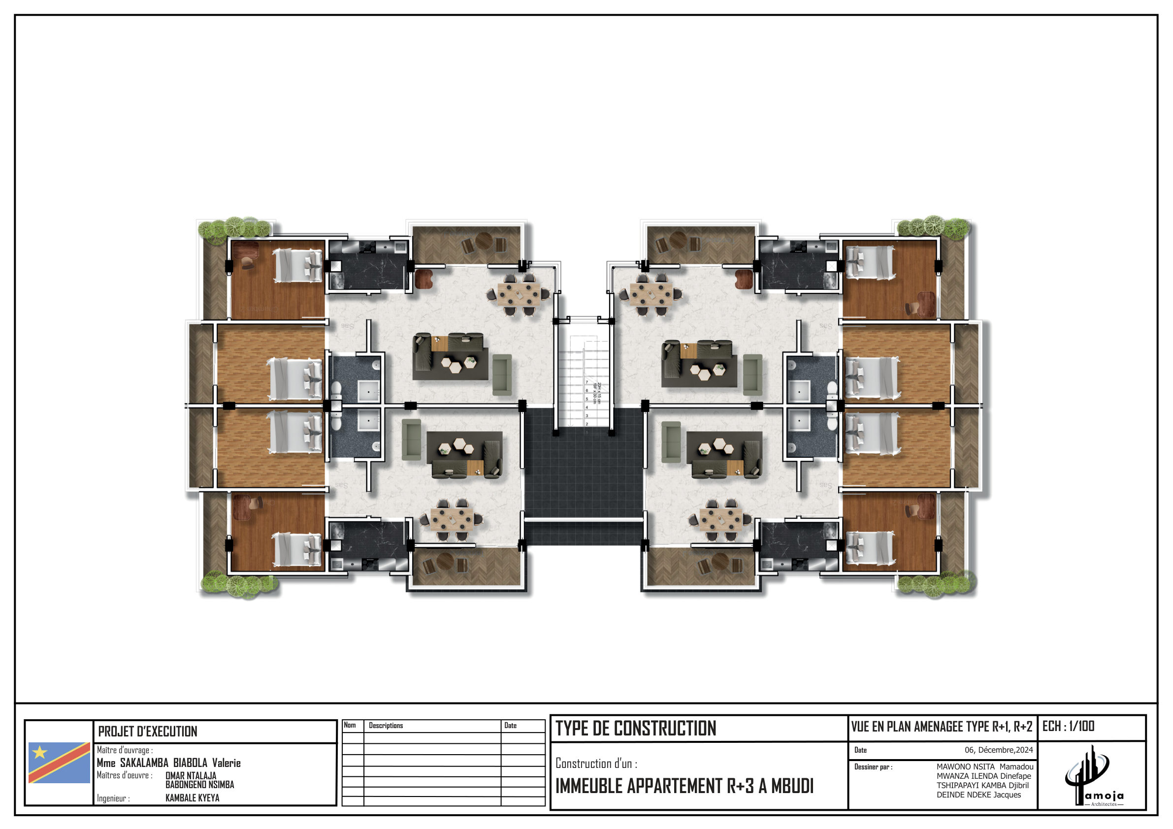 Page 7 — Projet immeuble appartement R+3 à Mbudi