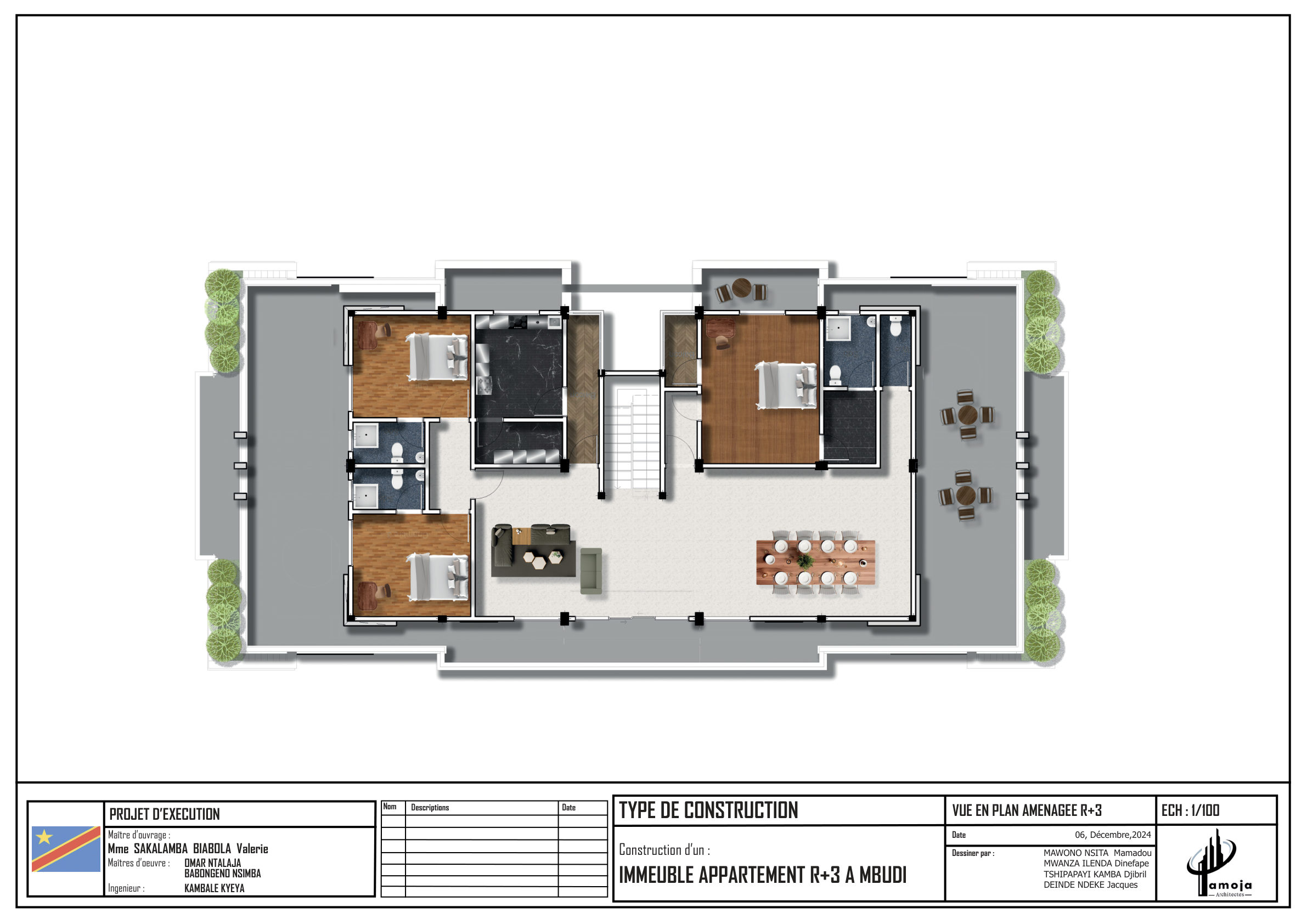 Page 8 — Projet immeuble appartement R+3 à Mbudi