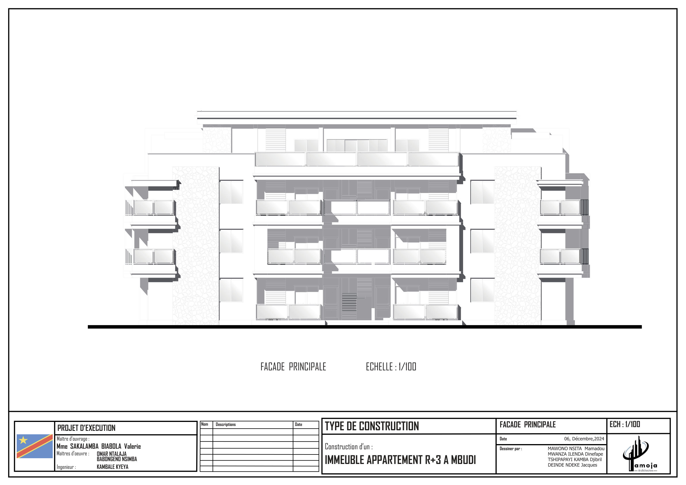 Page 9 — Projet immeuble appartement R+3 à Mbudi