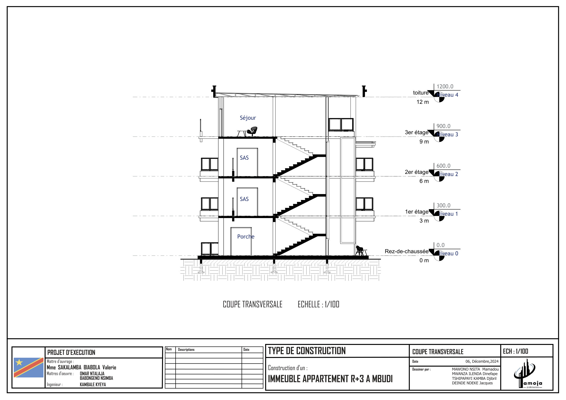 Page 14 — Projet immeuble appartement R+3 à Mbudi