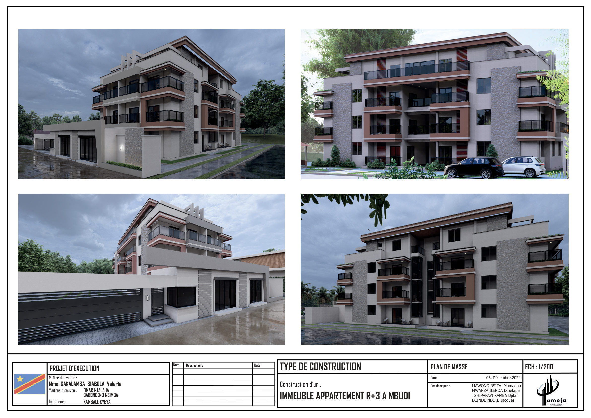 Page 16 — Projet immeuble appartement R+3 à Mbudi